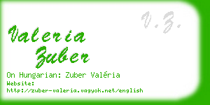 valeria zuber business card