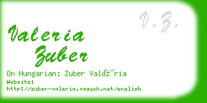 valeria zuber business card